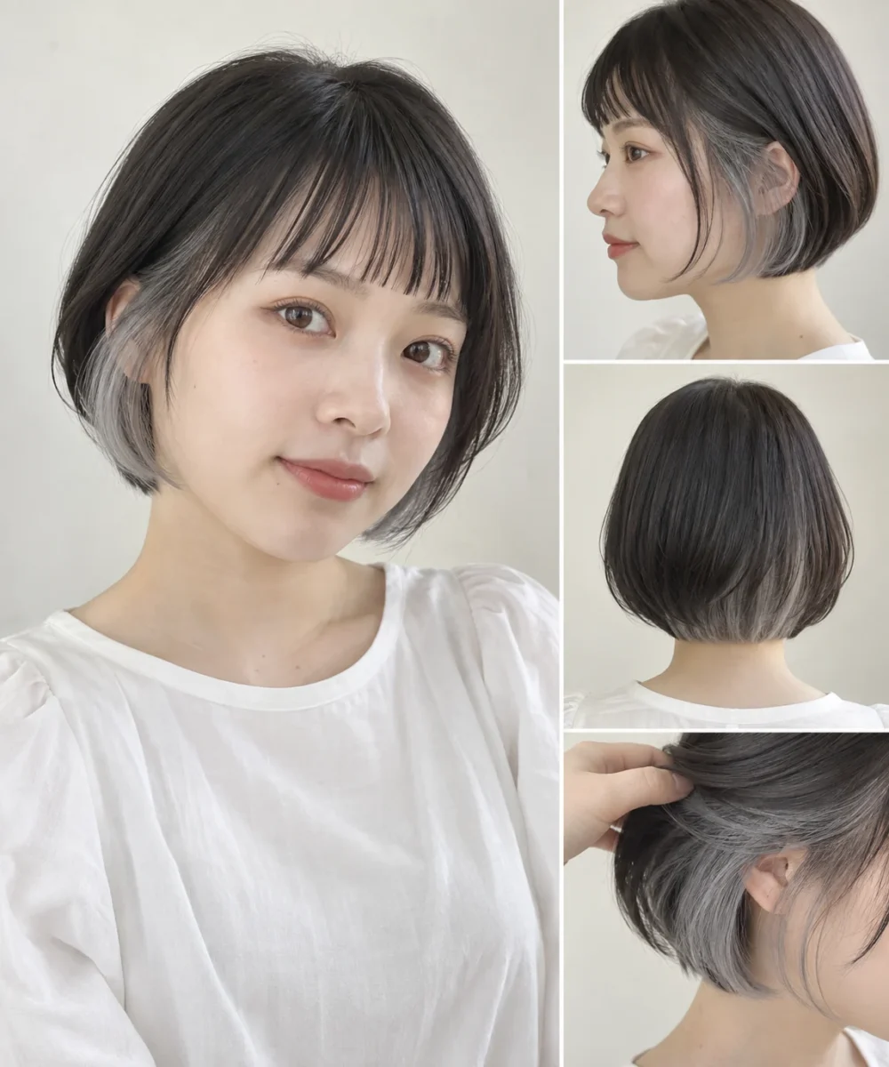 グレーをインナーカラーで使う注意点｜表面は明るい色や個性的な色にしないこと