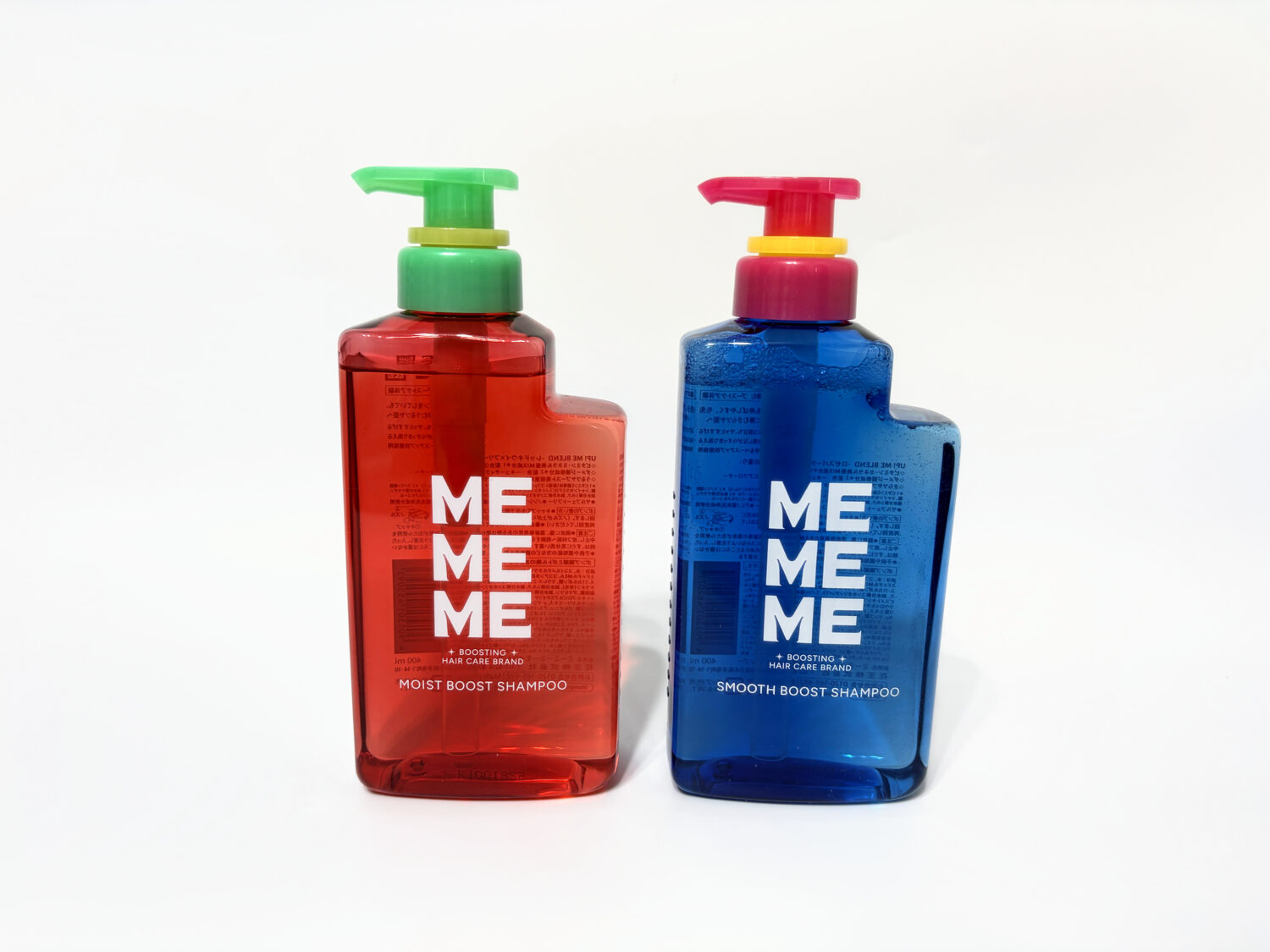 mememe 赤 青 シャンプー 実物写真