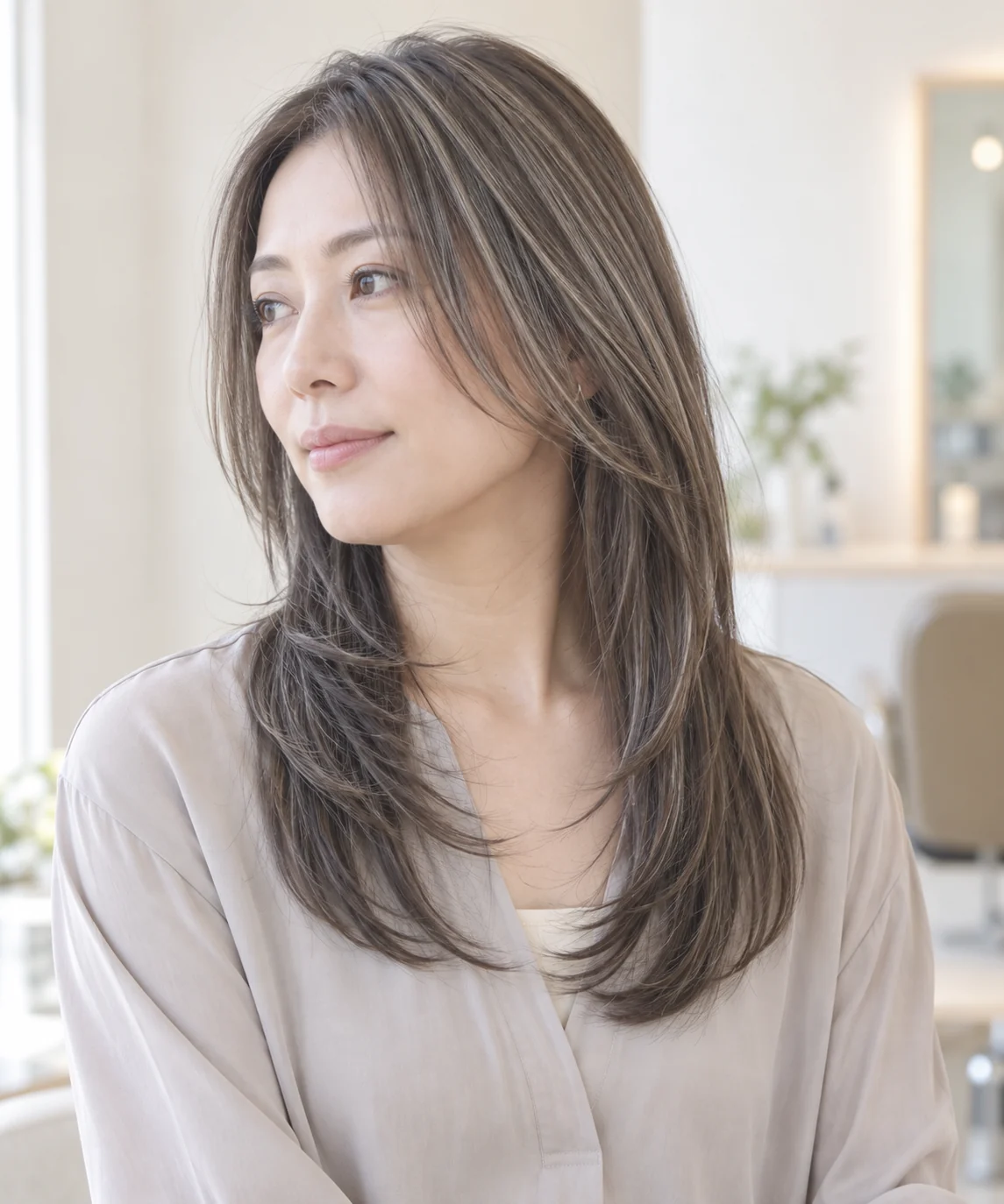 白髪ぼかしハイライトで色は選べる？アッシュにしたい場合は？