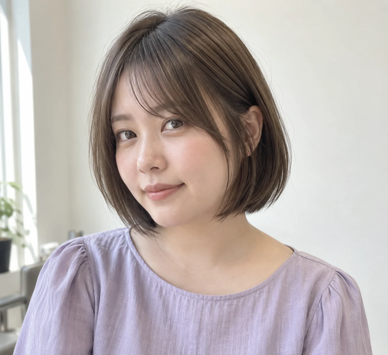 暗めのトーンに染める