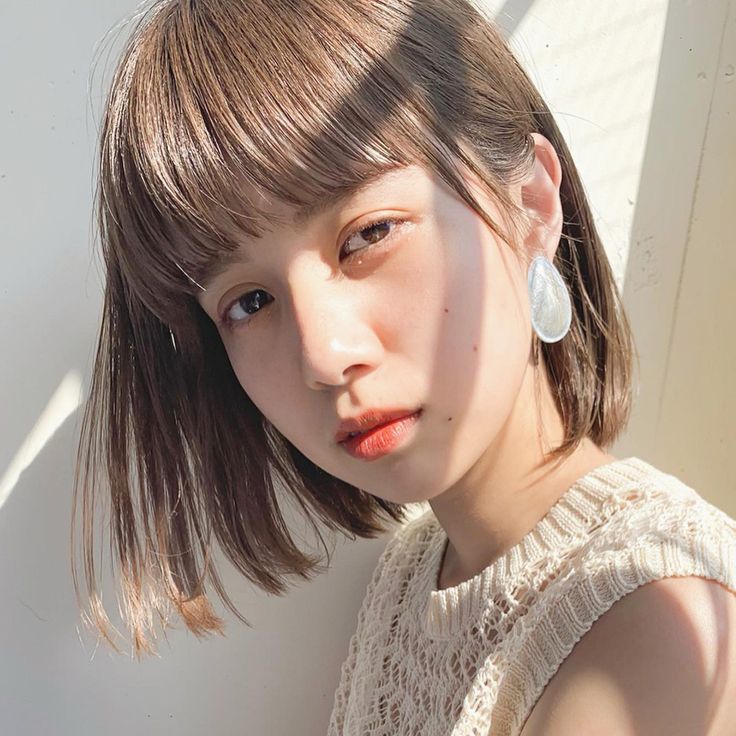 切りっぱなしボブが似合う人の特徴丸顔or面長|顔の形が丸顔や面長の人は切りっぱなしボブが似合います
